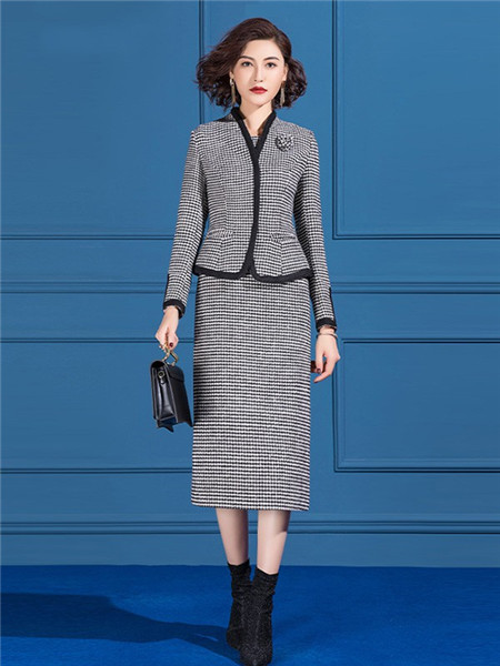 SUSONGETH/首尚格释女装品牌2020秋季修身灰色成熟套装
