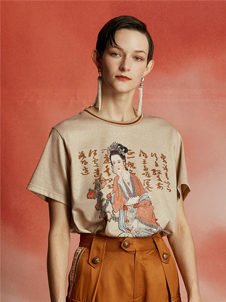 OceanFlame女装品牌2020春夏古风圆领T恤