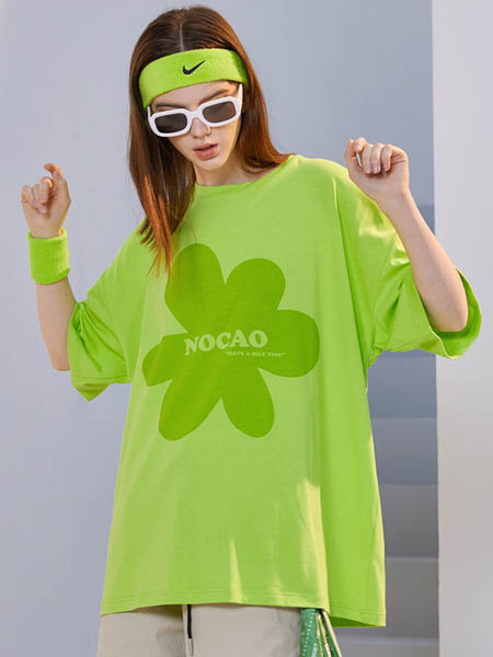 NOCAD潮牌品牌2020春夏绿色印花T恤