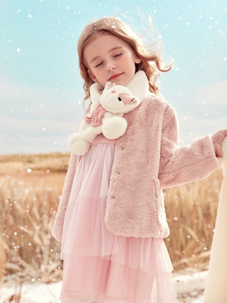 蒙蒙摩米 mesamis童装品牌2020秋冬可爱粉色毛呢外套