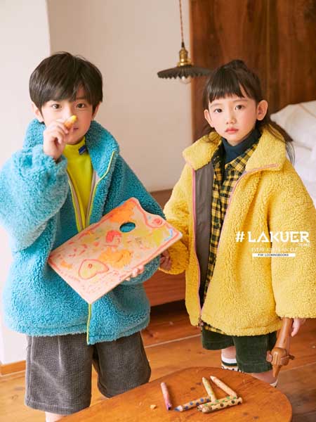 LAKUER拉酷儿童装品牌2020秋冬纯色羊绒外套