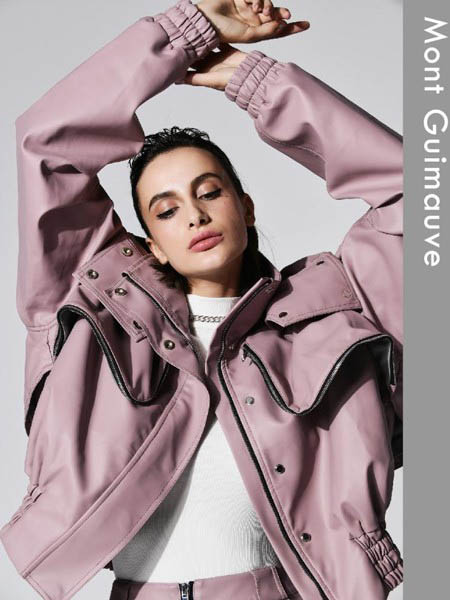 Mont Guimauve女装品牌2020秋冬粉色潮流外套