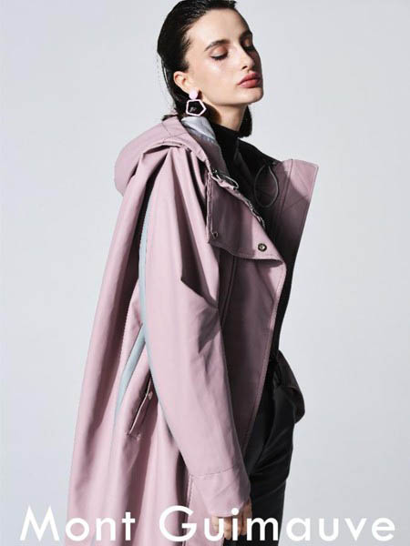 Mont Guimauve女装品牌2020秋冬粉色毛呢潮流外套