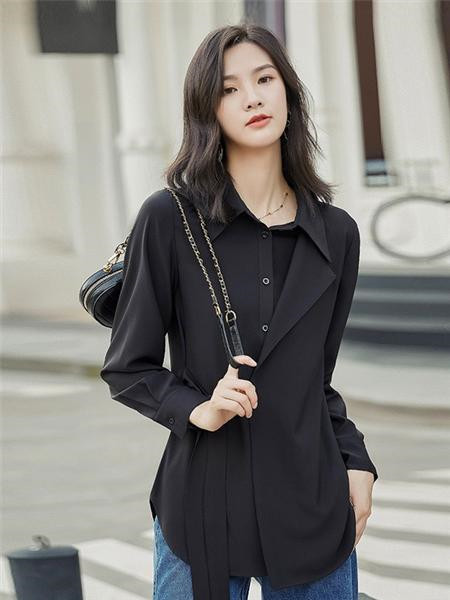 米多立女装品牌2020秋冬韩版黑色外套
