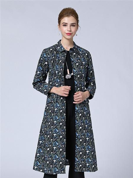 菲迪雅丝女装品牌2021春夏女神休闲长款外套