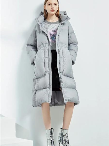 YXZ尤西子女装品牌2020秋冬灰色大口袋时尚潮流羽绒服