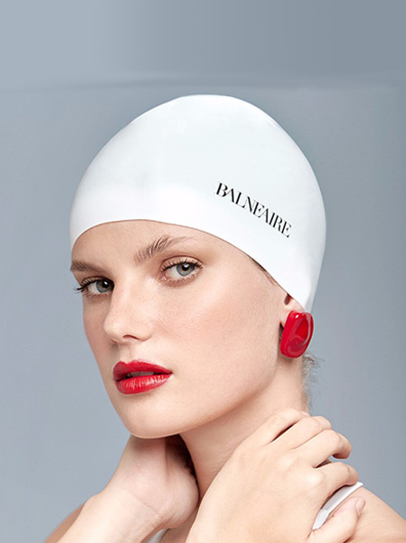 范德安户外品牌2021春夏白色泳帽