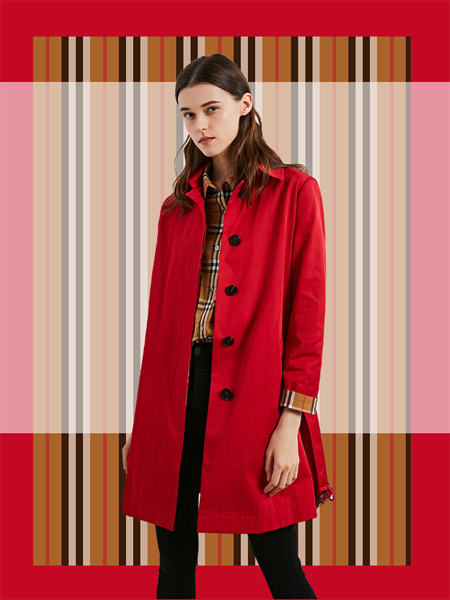 克会布koshbo女装品牌2021春夏红色大气外套牛仔时尚大衣