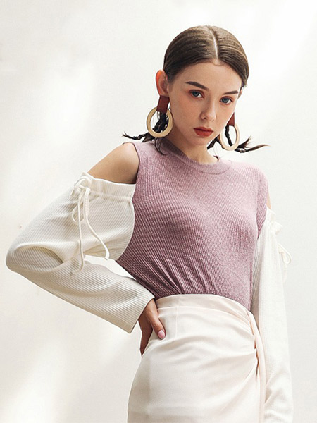 QIANSU(芊素)女装品牌2021春夏无袖紫色底衣
