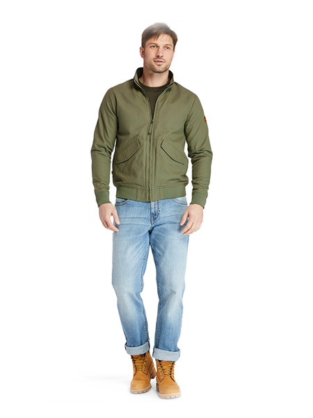 Timberland男装品牌2021春夏墨绿色外套