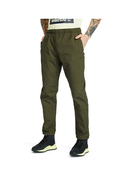 Timberland男装品牌2021春夏军绿色长裤