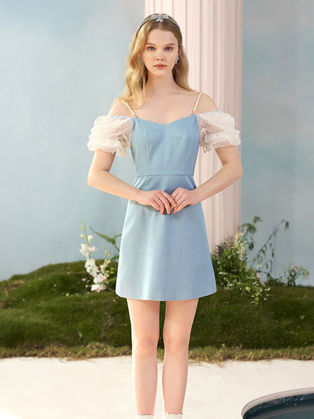 糖力潮品(TAMMYTANGS)女装品牌2021春夏一字肩吊带裙