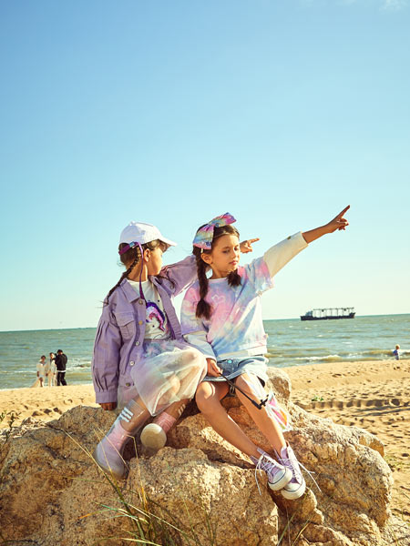 水孩儿童装品牌2021春夏紫色工装外套