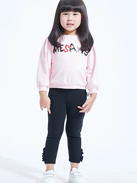 蒙蒙摩米 mesamis童装品牌2021春粉色纯棉上衣