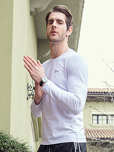 步西尼男装品牌2021夏季白色纯棉T恤