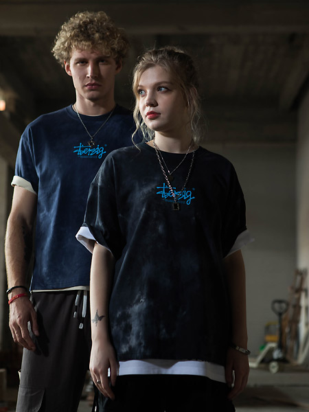 巢乐可思运动装品牌2021夏季个性情侣T恤