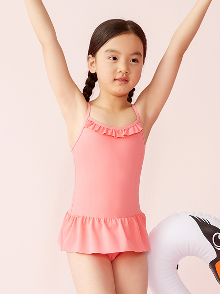 曼妮芬泳衣品牌2021夏季可爱粉色女童泳衣