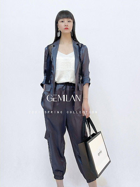 歌米蓝女装品牌2021夏季潮流女强人气质套装