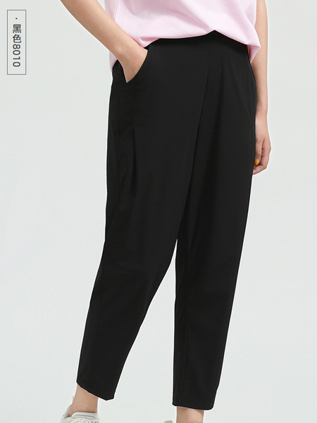 Jeanswest真维斯女装品牌2021夏季锥形纯色九分裤