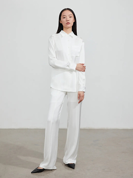 EXCHANGEYOURMOOD女装品牌2021夏季商务气质纯色雪纺衬衣套装