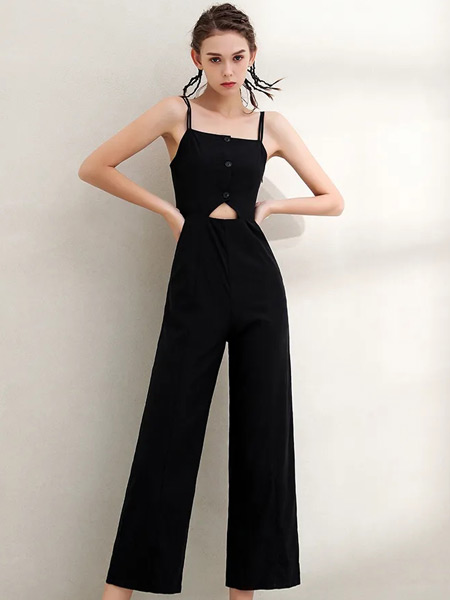 QIANSU(芊素)女装品牌2021夏季潮流吊带上衣
