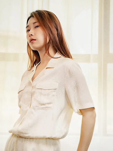 SY+女裝品牌2021夏季顯瘦中袖襯衣