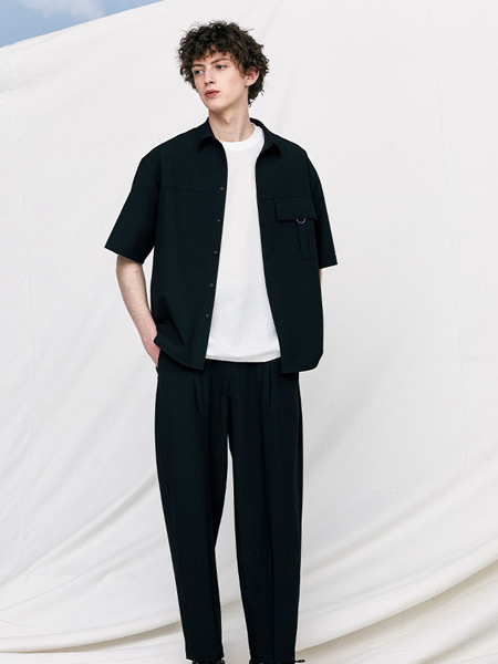 J.P.E男装品牌2021夏季经典黑色长裤