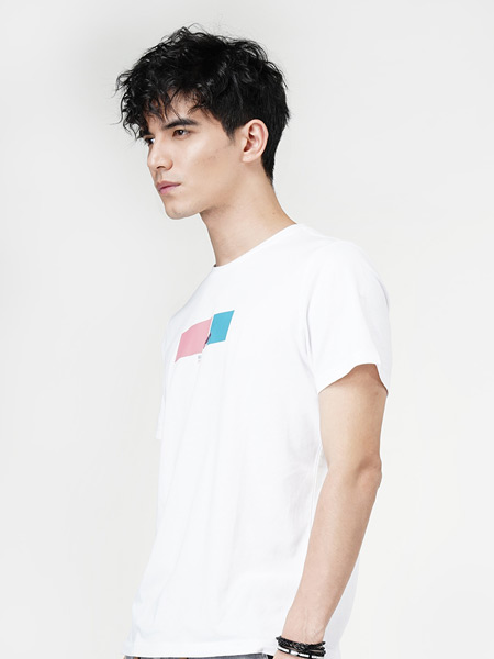 LUOHAO骆豪男装品牌2021夏季帅气白色T恤