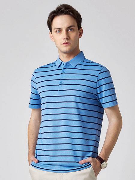 名盾男装品牌夏季纹短袖有领中年商务t恤夏季潮流休闲Polo衫