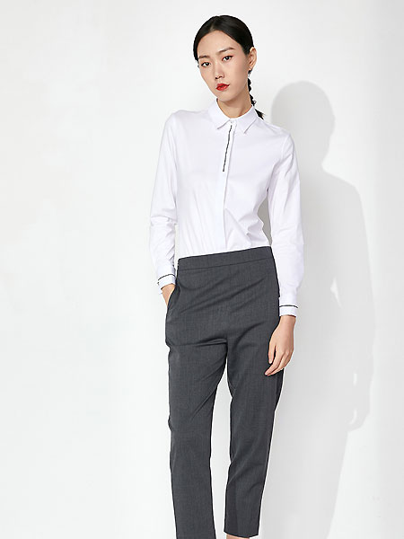 微奢零度女装品牌2021夏季通勤职业精致法式袖口长袖衬衫