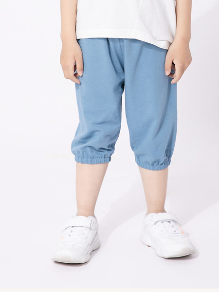 棉绘童装品牌2021夏季轻薄透气休闲修身薄款七分短裤