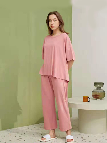 康丽妍休闲品牌2021夏季修身短款睡衣