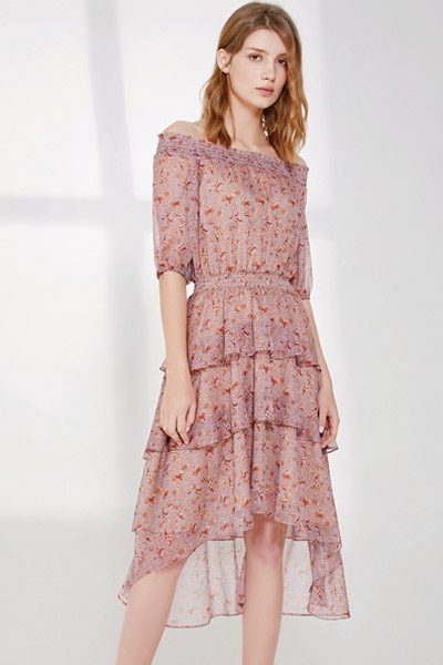 丽芮女装品牌2021夏季新款收腰显瘦网红气质韩版连衣裙