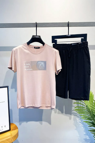 街头男人帮男装品牌2021夏季运动百搭T恤日式短款套装
