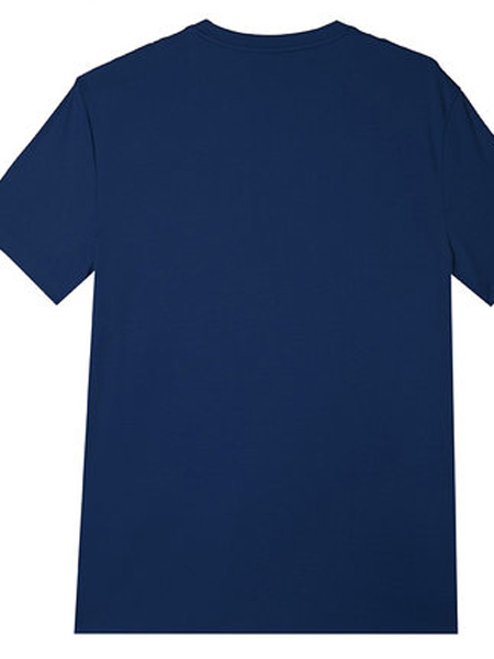 圣得西男装品牌2021春夏新款男士深蓝莫代尔弹力圆领短袖T恤
