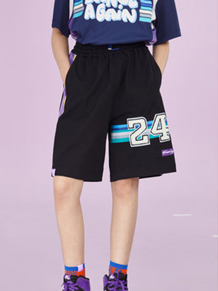 Bosie休闲品牌2021夏季运动风5分短裤