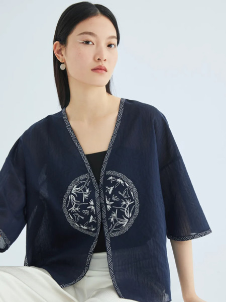 ORIGIN 安瑞井女装品牌2021夏季中国风气质衬衫