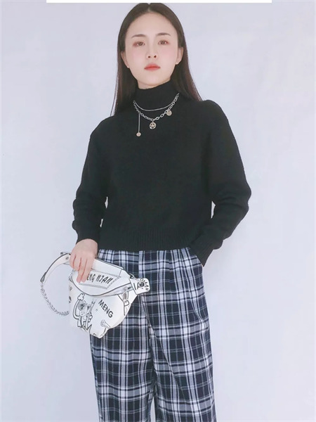 韩蔻KORIKOO女装品牌2021秋季圆领长袖针织上衣两件套