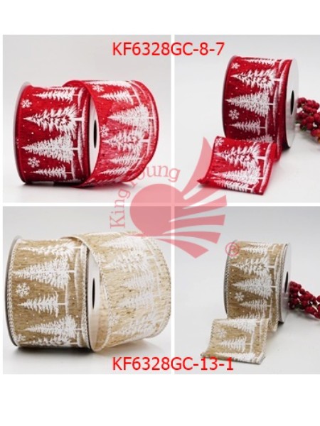 订制款-圣诞树缎带【缎带王】KF6325~KF6331