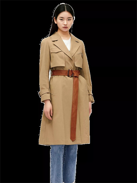 恩瑞妮女装品牌2021秋季系带修身显瘦外套