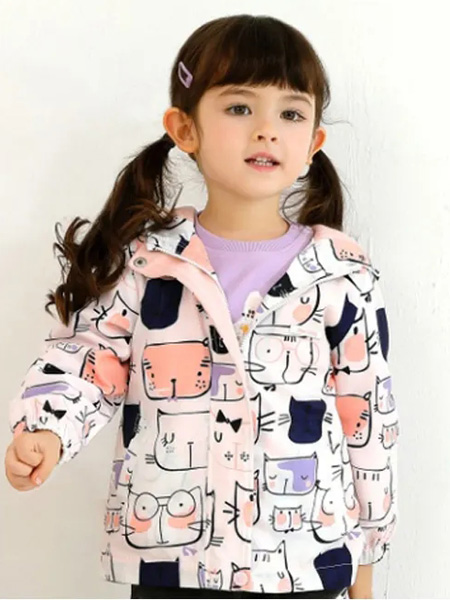 棉果果童装品牌2021秋冬女童可爱动物头百搭外套
