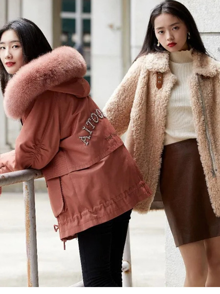 艾凸蘇希女裝品牌2021秋冬羊毛羔保暖外套