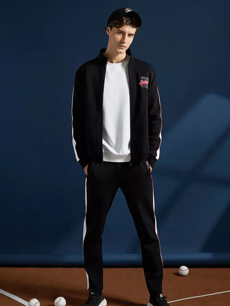 卡度尼男装品牌2021冬季拉链棒球服套装