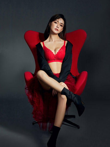 MYSHAPELY 纤美内衣品牌2021冬季红色性感内衣