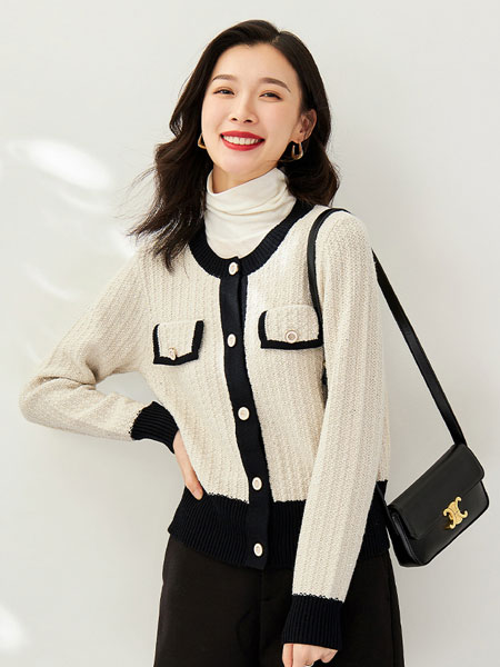 欧莎女装品牌2021冬季小香风韩版外套