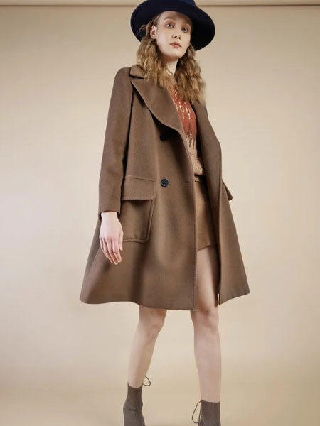 贝尔尼尼女装品牌2021冬季韩版中长款呢子大衣