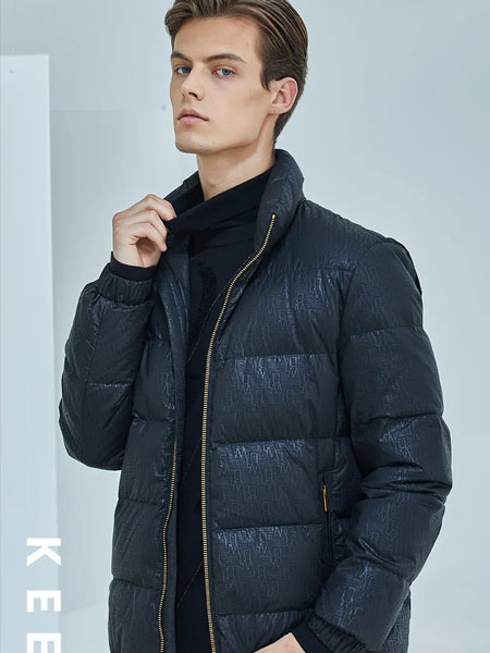 KIR男装男装品牌2021冬季立领百搭柔软轻薄羽绒服