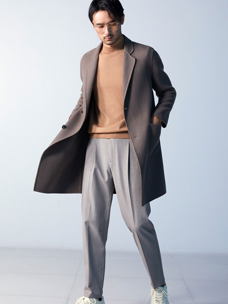 巴鲁特男装品牌2021冬季柔软中长款舒适大衣