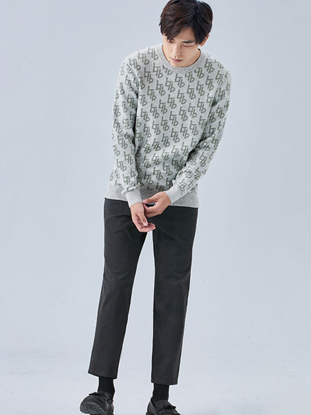 巴鲁特男装品牌2021冬季韩版羊毛毛衣
