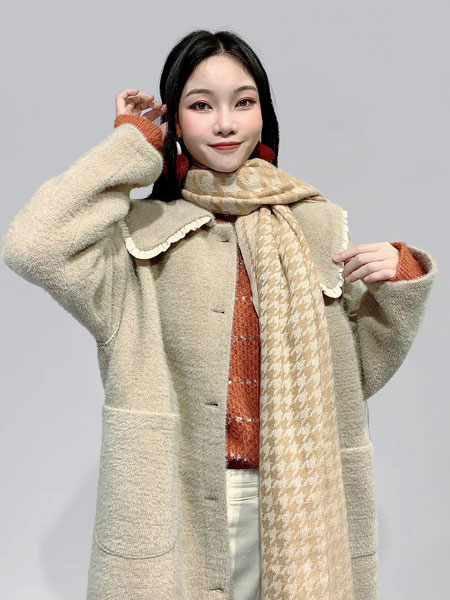 DR女装品牌2021冬季翻领韩版大衣